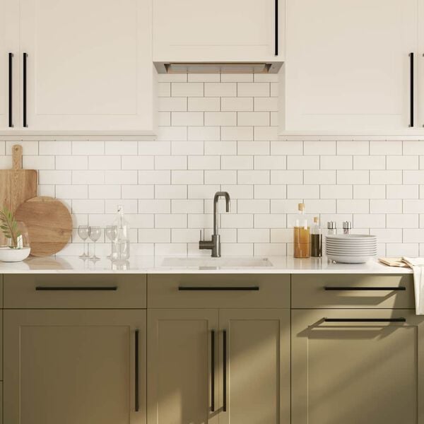 vidaXL Kaapin kahvat 5 kpl musta 320 mm ruostumaton teräs