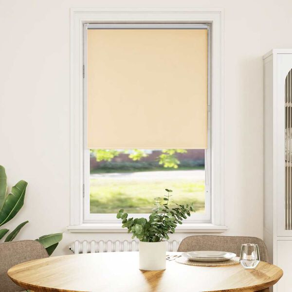 vidaXL Rullaverho Blackout Beige 85x130 cm Kankaan leveys 80,7 cm