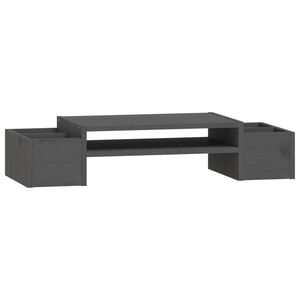 vidaXL N&auml;ytt&ouml;koroke harmaa 70x27,5x15 cm t&auml;ysi m&auml;nty
