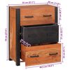 vidaXL Sivupöytä 3 pcs Ruskea 165 x 30 x 75 cm Täysi Akaasiapuu