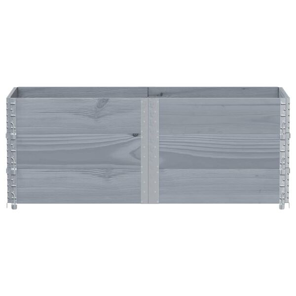vidaXL Kukkalaatikko harmaa 150x50 cm t&auml;ysi m&auml;nty