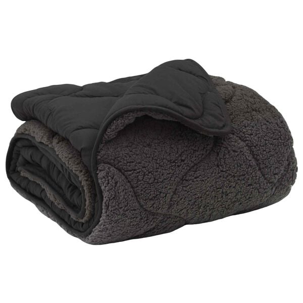 vidaXL Koko Vuoden Peitto Quiltottu Antrasiitti 200 x 220 cm