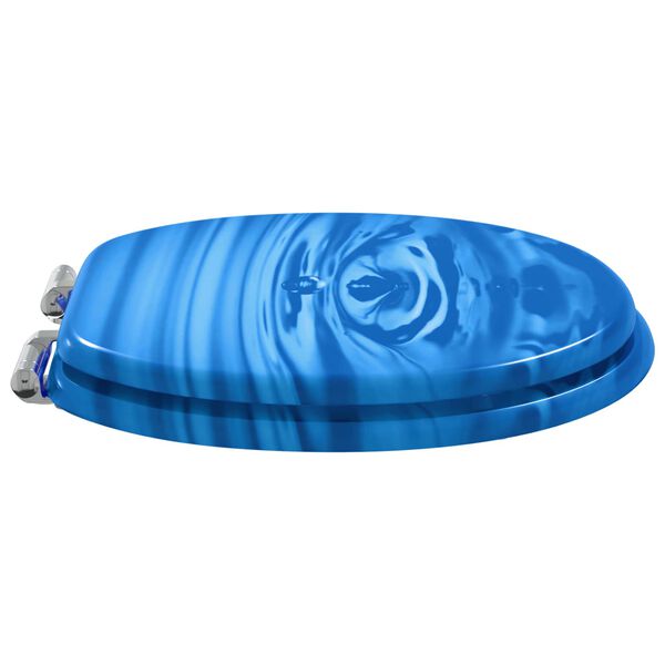 vidaXL WC-istuin Sininen pisara 44 x 38 cm MDF-levy