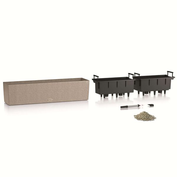 LECHUZA Kukkalaatikko BALCONERA Stone 80 ALL-IN-ONE beige