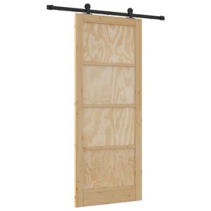 vidaXL Liukuovi ORKDAL Luonnollinen 86 x 211 cm T&auml;ysi m&auml;nty