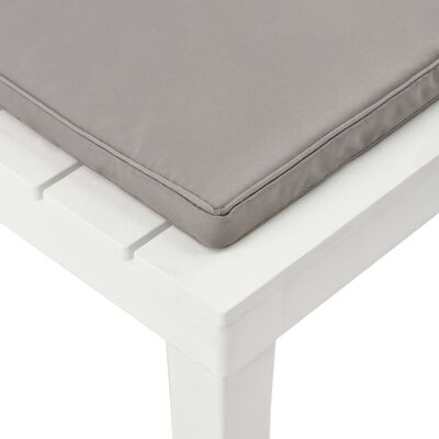 vidaXL Puutarhatuolit tyynyillä 4 kpl muovi valkoinen