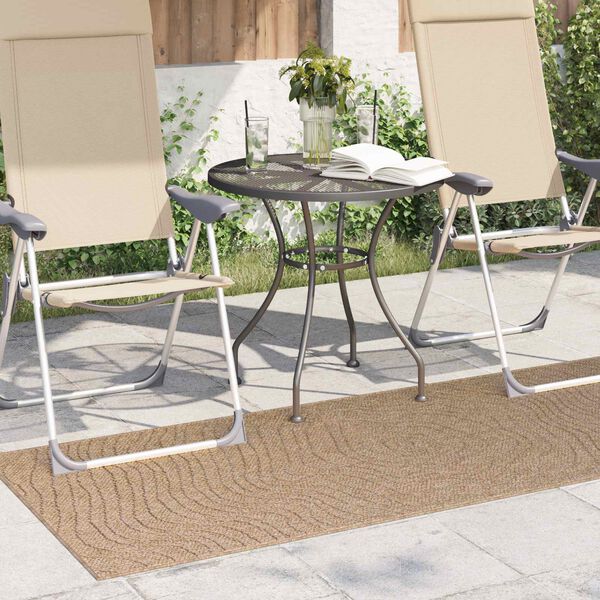 vidaXL Alue matot Moir&eacute; Suorakaide Luonnollinen 150 x 80 cm