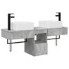 vidaXL Kylpyhuoneen kaappisetti 3 kpl Betoninharmaa 136 x 35 x 80 cm