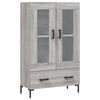 vidaXL Kaappi harmaa Sonoma 69,5x31x115 cm tekninen puu