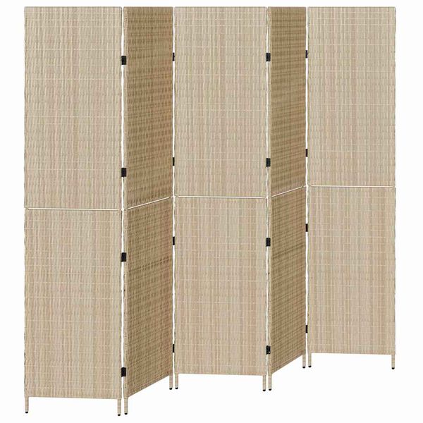 vidaXL Huonejakaja Beige 242 x 180 cm polyrottinki