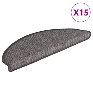 vidaXL Porrasmatot 15 kpl 65x21x4 cm Beige ja harmaa puolipy&ouml;re&auml; suuri