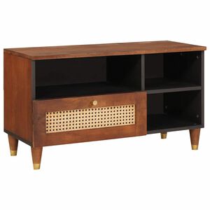 vidaXL TV-kaappi Ruskea 80 x 33,5 x 46 cm Kiinte&auml; mango puu