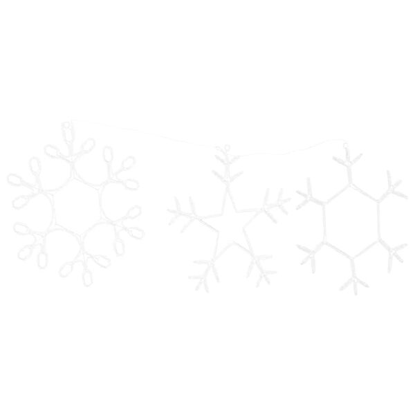 vidaXL Joulutähti Lämpimän Valkoinen 45 x 38 cm Polyvinyylikloridi