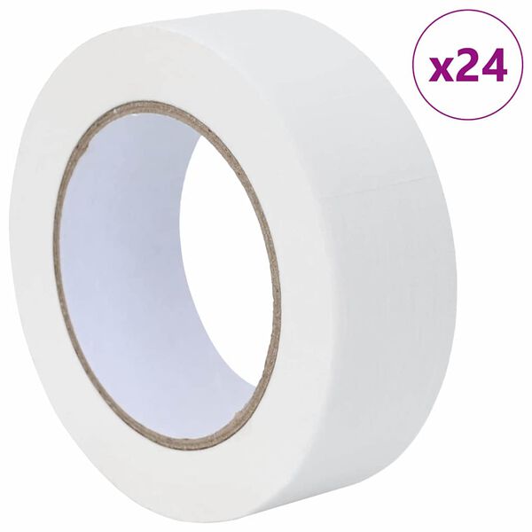 vidaXL Maalaustelat 24 pcs Valkoinen 38mm x 50m Paperi