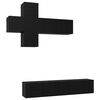 vidaXL TV-tasosetti Sein&auml;kiinnitett&auml;v&auml; 3 pcs Tekninen puu