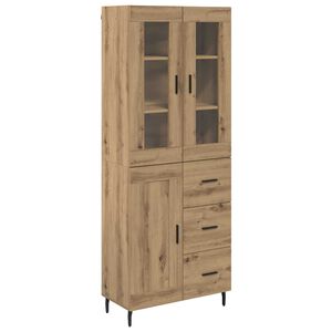 vidaXL Korkea kaappi 2 pcs Artisan tammi 69,5 x 34 x 180 cm