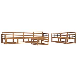 vidaXL Ulkosohvakokoelma 7 pcs Luonnollinen Tihe&auml; akasiapuu