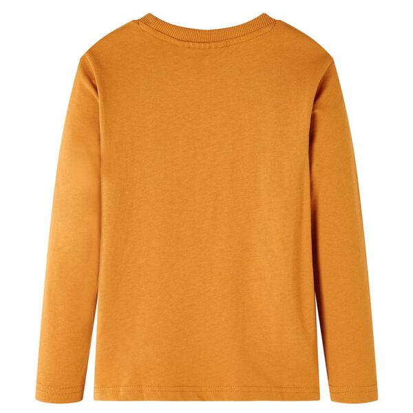 Lasten pitk&auml;hihainen T-paita tumma okra 116