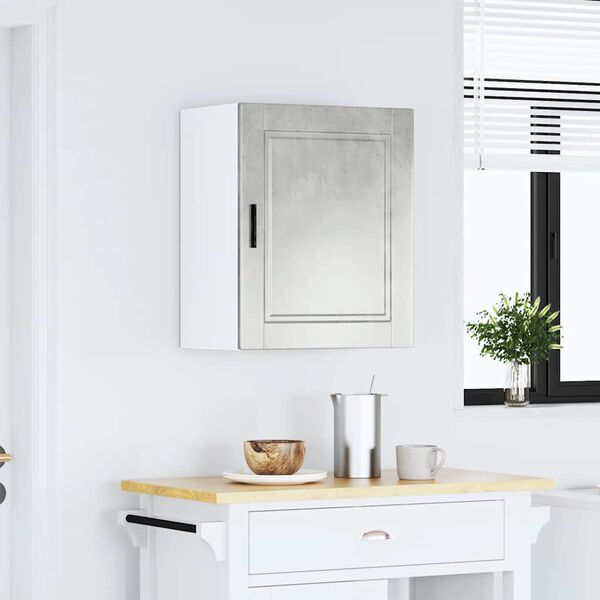 vidaXL Keitti&ouml;n sein&auml;kaappi Porto betoninharmaa tekninen puu