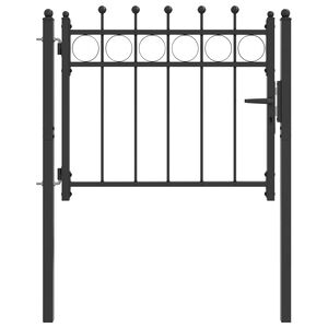 vidaXL Aitausportti HORST 100 x 75 cm Metalli Musta Lukittava