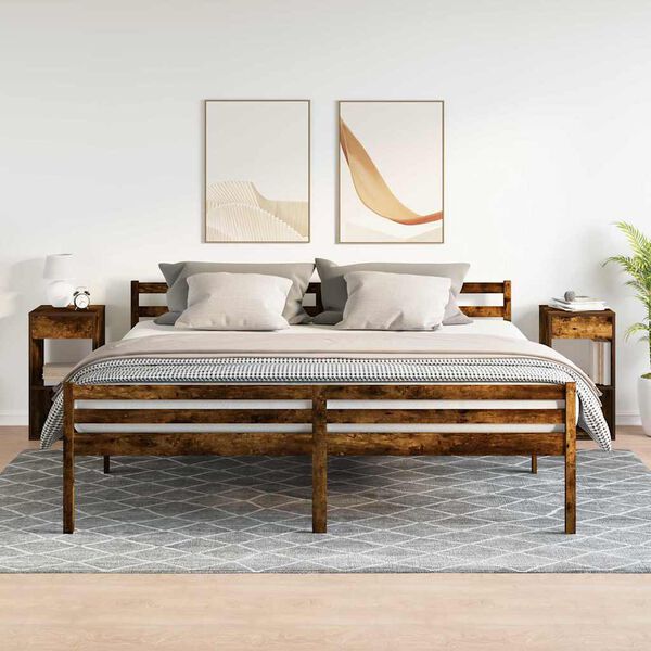 vidaXL y&ouml;p&ouml;yt&auml;kaapit laatikolla 2 kpl savutammi 35x34x66,5 cm