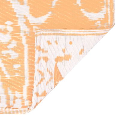 vidaXL Ulkomatto oranssi ja valkoinen 80x150 cm PP