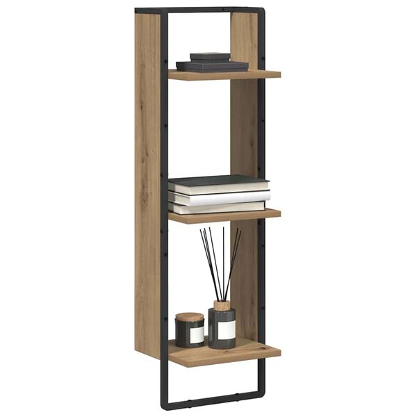 vidaXL Sein&auml;hylly hyllyll&auml; Artisan tammi 30 x 25 x 100 cm Tekninen puu