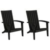 vidaXL Adirondack puutarhatuoli 2 kpl musta polypropeeni