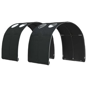 vidaXL S&auml;ngyn tunneli 2 pcs Musta 211 x 67.5 x 2 cm Polyesteri