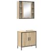 vidaXL Kylpyhuonekalustesetti 2 kpl Ruskea 60 x 30 x 60 cm