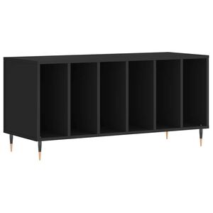 vidaXL LP-levyjen s&auml;ilytyskaappi musta 100x38x48 cm tekninen puu