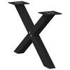 vidaXL Sohvap&ouml;yd&auml;n jalat X-muotoiset 2 kpl musta 50x(30-31) cm ter&auml;s