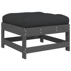 vidaXL Ulkorahi tyynyll&auml; harmaa t&auml;ysi m&auml;nty