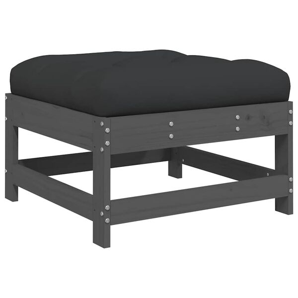 vidaXL Ulkorahi tyynyll&auml; harmaa t&auml;ysi m&auml;nty