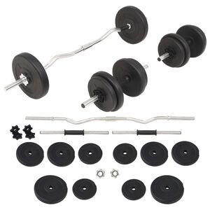 vidaXL K&auml;si- ja levypainosarja 30 kg