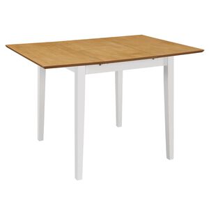 vidaXL Jatkettava ruokap&ouml;yt&auml; valkoinen (80-120)x80x74 cm MDF