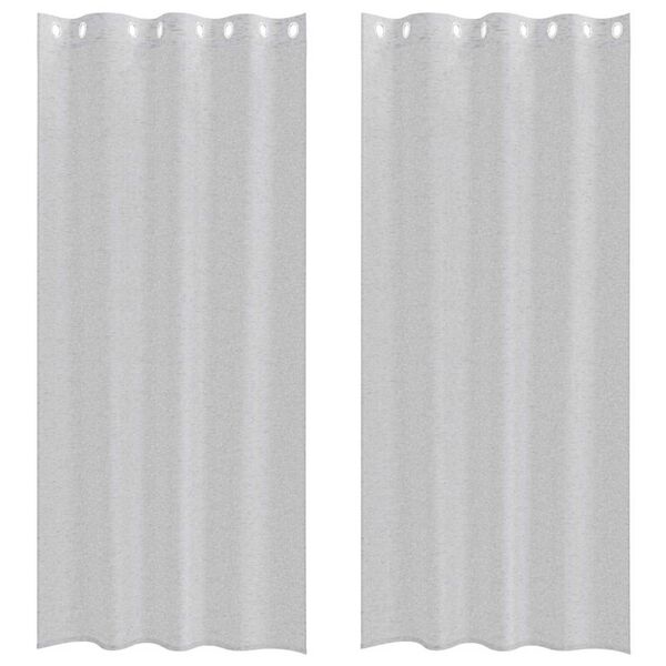 vidaXL Verhosatiini 2 pcs Vaaleanharmaa 260 x 140 cm Polyesteri