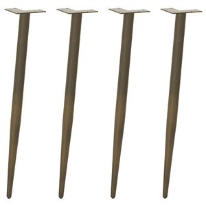 vidaXL Konsolip&ouml;yd&auml;n jalat kartiomaiset 4 kpl luonnollinen ter&auml;s 72-73 cm ter&auml;s