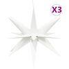 vidaXL Jouluvalot 3 LED-valoa taitettava valkoinen 100 cm