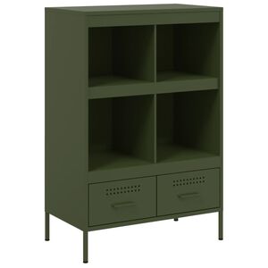 vidaXL Kaappi oliivinvihre&auml; 68x39x101,5 cm ter&auml;s