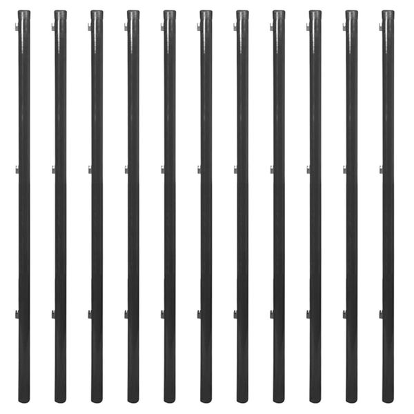 vidaXL Verkkoaita tolpilla ja asennustarvikkeilla 1x25 m harmaa