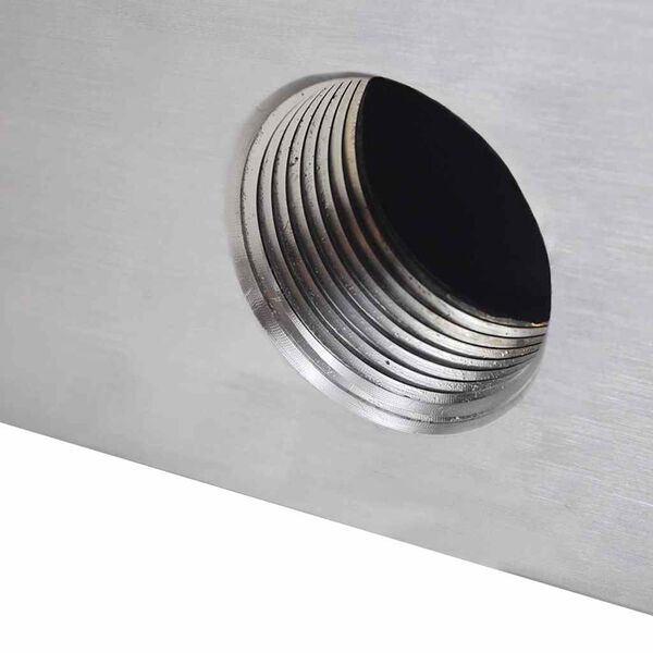 Suorakulmainen vesiputous suihkul&auml;hde ruostumaton ter&auml;s 60 cm