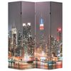 vidaXL Taitettava tilanjakaja 160x170 cm New Yorkin y&ouml;maisema