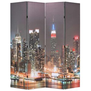 vidaXL Taitettava tilanjakaja 160x170 cm New Yorkin y&ouml;maisema