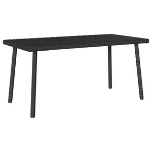 vidaXL Garden sohvap&ouml;yt&auml; suorakulmainen musta 80x40x37 cm polyrottinki