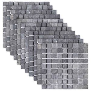 vidaXL Mosaiikkilaatat Harmaa 30 x 30 cm Marmori
