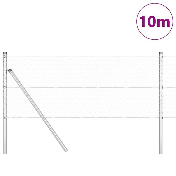 vidaXL Aitalatu Hopea 10 x 0,6 m (25 mm verkkokudos) Ter&auml;s
