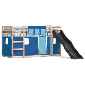 vidaXL Kerross&auml;nky liukum&auml;ell&auml; ja verhoilla sininen 80x200 cm