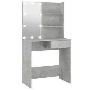 VidaXL Peilip&ouml;yt&auml; LED-valoilla betoninharmaa 74,5x40x141 cm