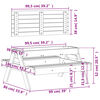 vidaXL Lasten piknikpöytä hiekkalaatikolla vahanruskea täysi mänty